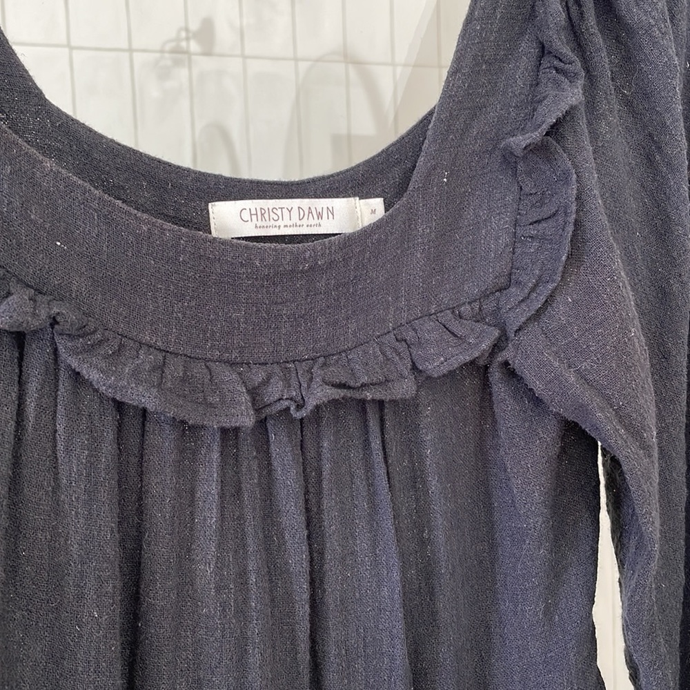 Christy Dawn Elodie Dress in Washed Noir